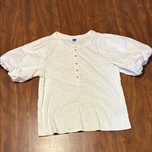 Old Navy White Puff Sleeve Blouse